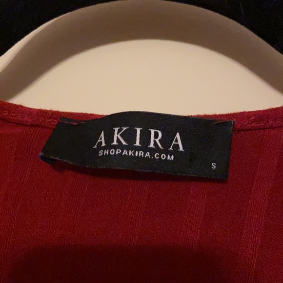 AKIRA Long Sleeve Red Top Size Sm - Picture 2 of 2